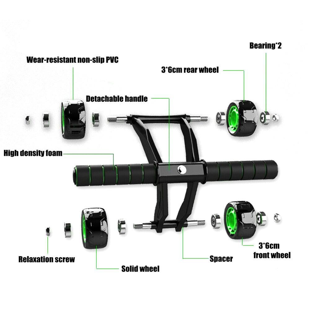 Four-wheeled Abdominal Roller - Home Exercise Equipment