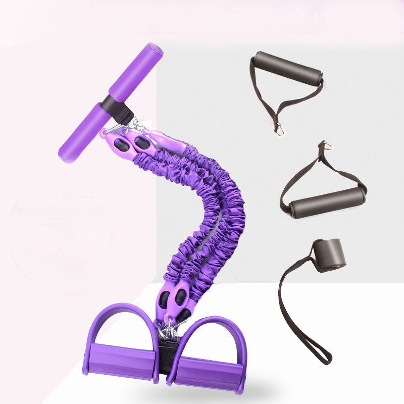 Multifunction Fitness Pedal Exerciser Elastic Pull Rope Workout Equipment