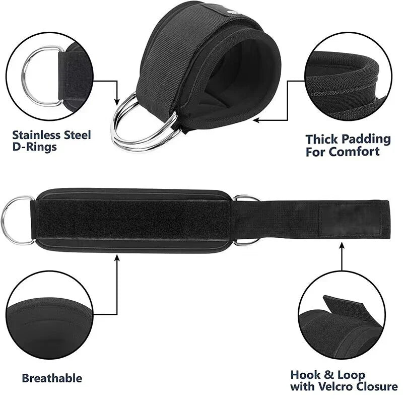 Ankle Straps Resistance Bands Set Fitness Workout Exercise Equipment