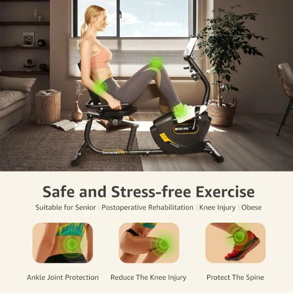 Recumbent Exercise Bike for Adults Seniors Indoor Magnetic Cycling