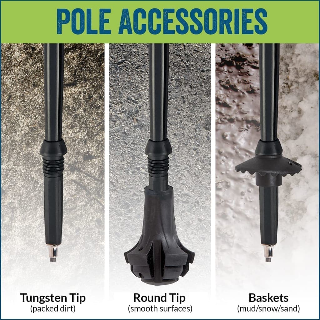 Motivator Walking Poles for Balance and Rehab - Patented Stability Grips - Lightweight, Adjustable, and Collapsible