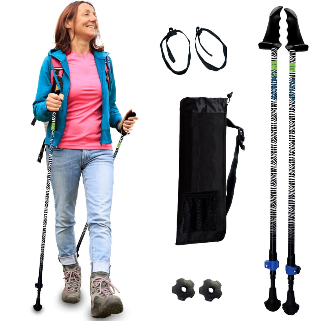 Motivator Walking Poles for Balance and Rehab - Patented Stability Grips - Lightweight, Adjustable, and Collapsible