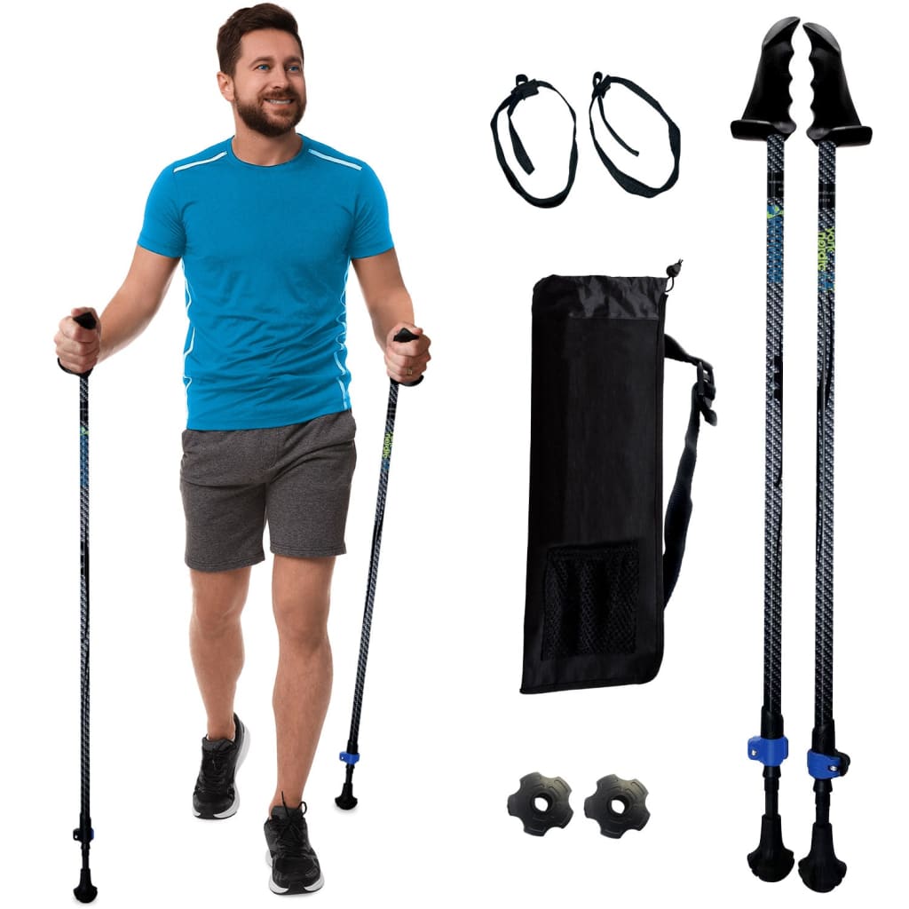 Motivator Walking Poles for Balance and Rehab - Patented Stability Grips - Lightweight, Adjustable, and Collapsible