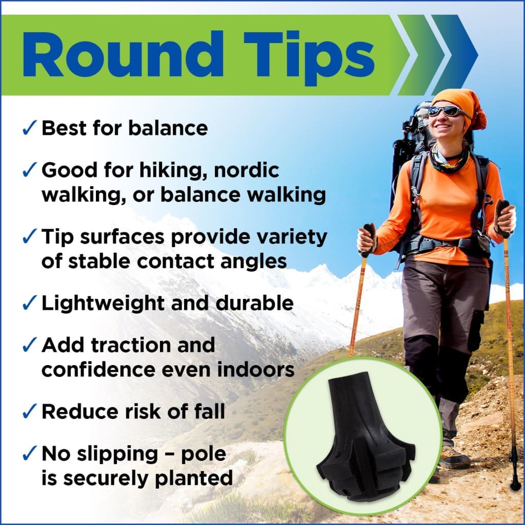Motivator Walking Poles for Balance and Rehab - Patented Stability Grips - Lightweight, Adjustable, and Collapsible