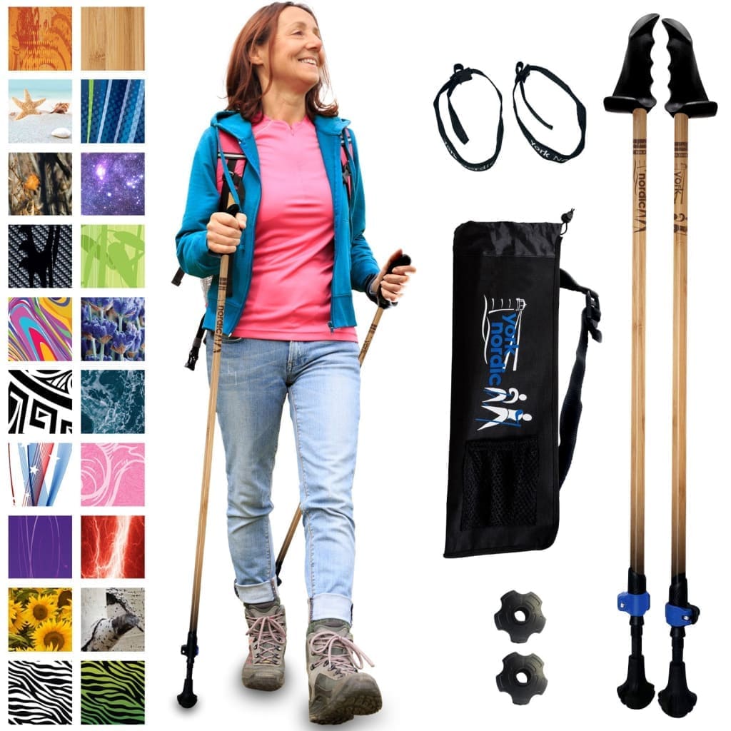 Motivator Walking Poles for Balance and Rehab - Patented Stability Grips - Lightweight, Adjustable, and Collapsible