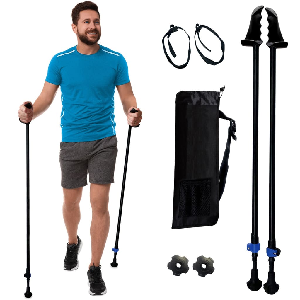 Motivator Walking Poles for Balance and Rehab - Patented Stability Grips - Lightweight, Adjustable, and Collapsible