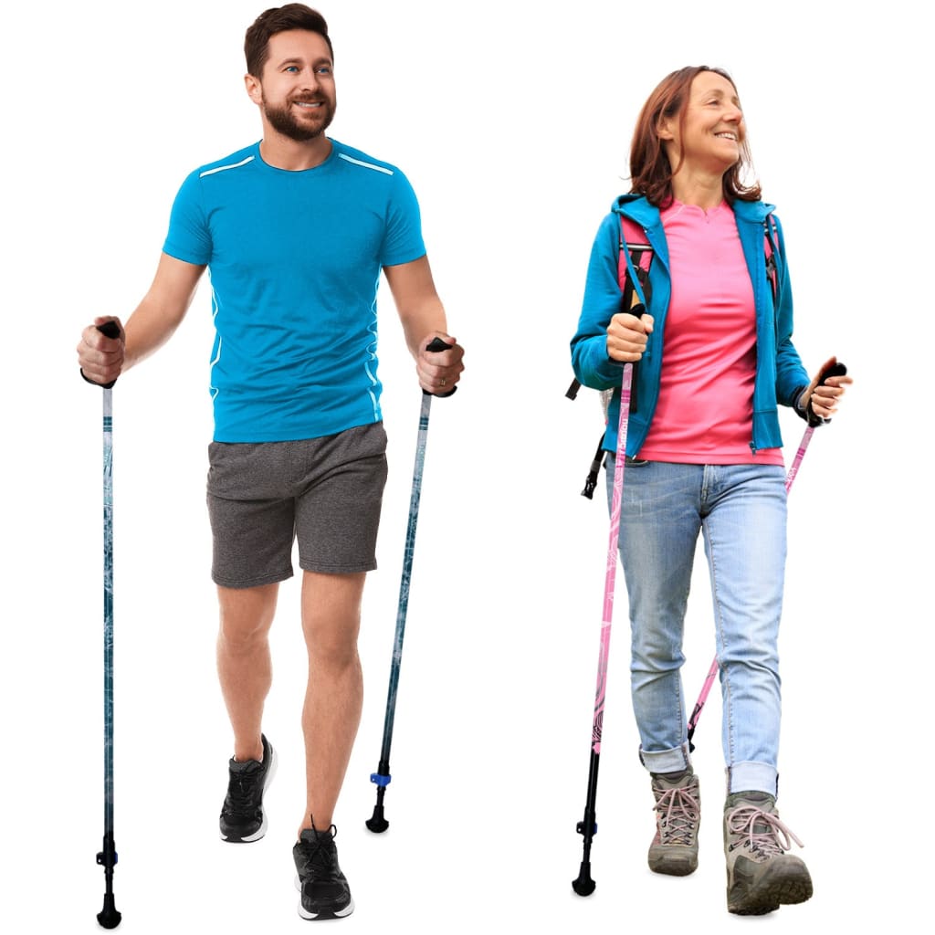 Motivator Walking Poles for Balance and Rehab - Patented Stability Grips - Lightweight, Adjustable, and Collapsible