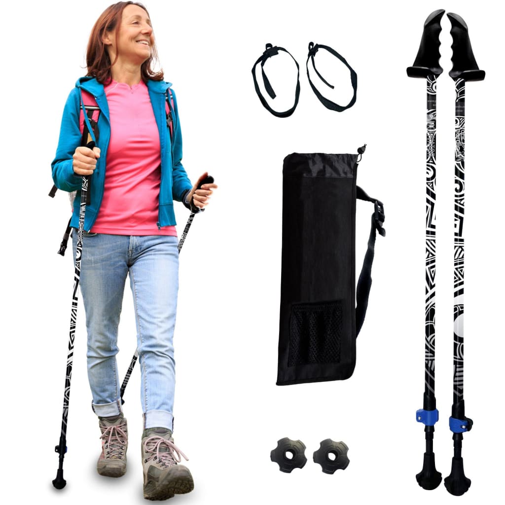 Motivator Walking Poles for Balance and Rehab - Patented Stability Grips - Lightweight, Adjustable, and Collapsible